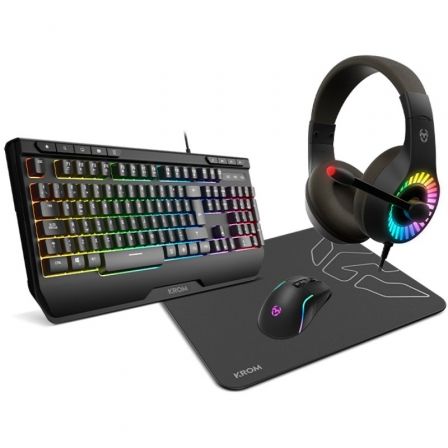 Krom Kenya Kit Gaming 4 en 1 RGB Negro Krom Kenya Kit Gaming 4 en 1 RGB Negro